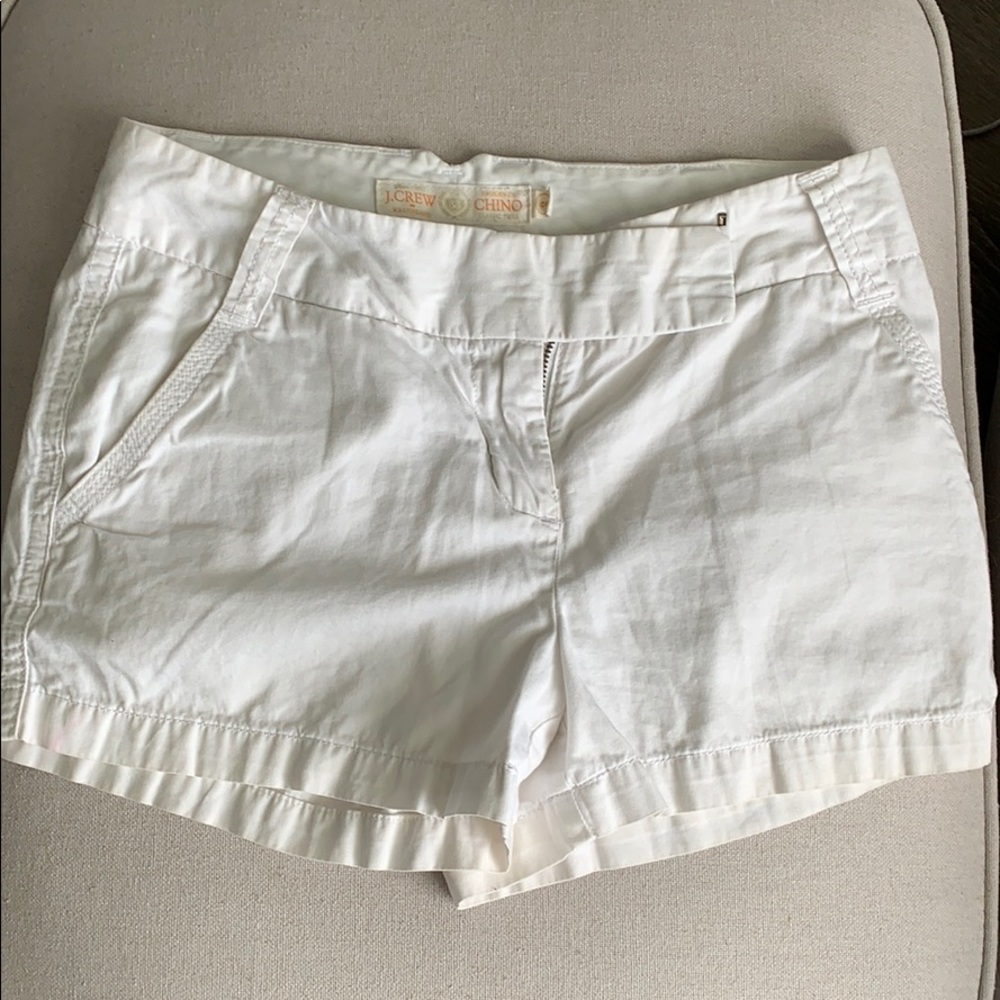 J Crew Chino white shorts